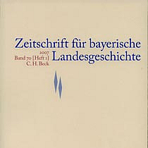 Schlichtes Cover der Zeitschrift für bayerische Landesgeschichte