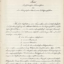 Satzung der Historischen Kommission bei der Akademie, 26.11.1858
