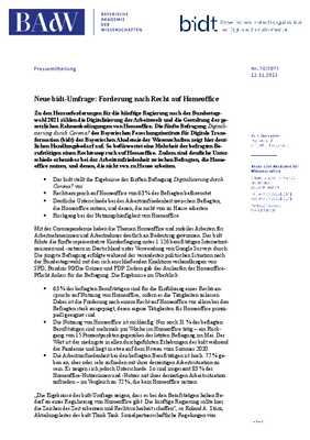 Pressemitteilung "Homeoffice-Studie" zum Download (PDF)