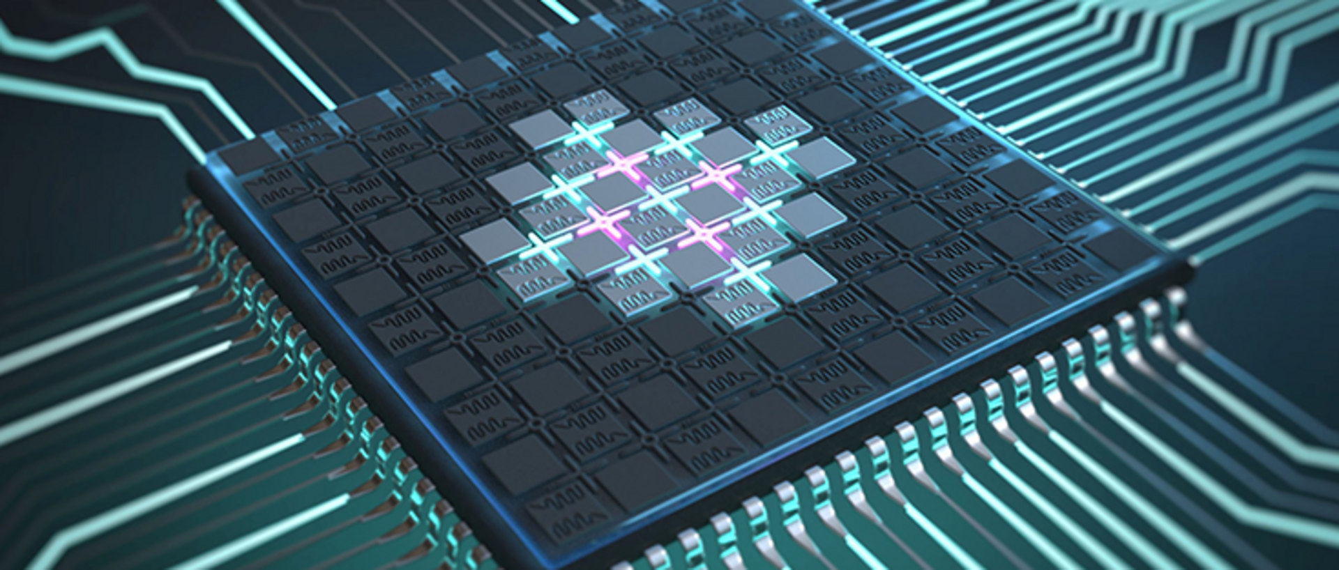 Visualisierung eines Quantenprozessors basierend auf supraleitenden Qubits