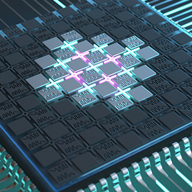 Visualisierung eines Quantenprozessors basierend auf supraleitenden Qubits