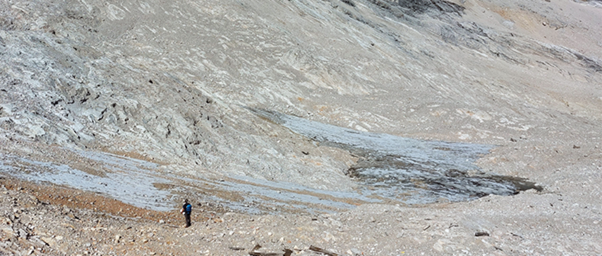 Die Eisreste des ehemaligen Südlichen Schneeferners. Foto: Wilfried Hagg.