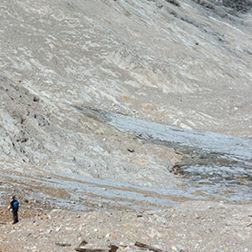 Die Eisreste des ehemaligen Südlichen Schneeferners. Foto: Wilfried Hagg.