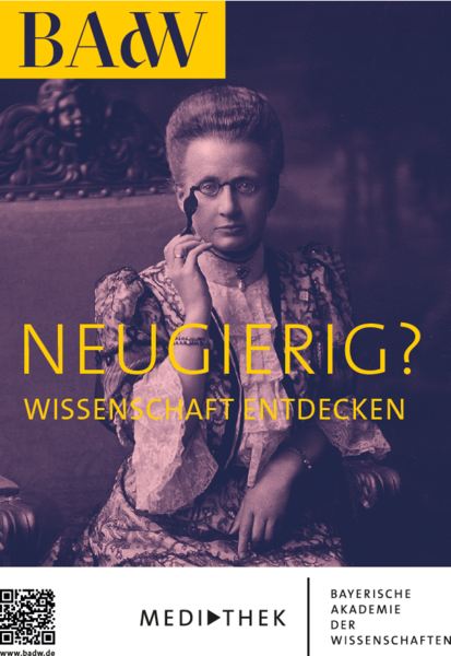 Prinzessin Therese von Bayern auf dem Mediatheksflyer der Bayerischen Akademie der Wissenschaften