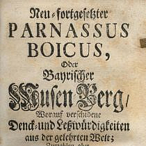 Front page of Parnassus boicus