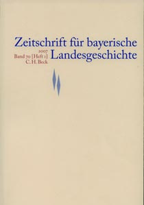 Cover der Zeitschrift für Bayerische Landesgeschichte