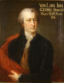 Portrait von Johann Georg von Lori, 1758 auf Öl