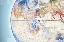 Abbildung einer geografischen Weltkarte