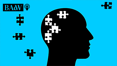 Grafik Kopf mit Puzzleteilen