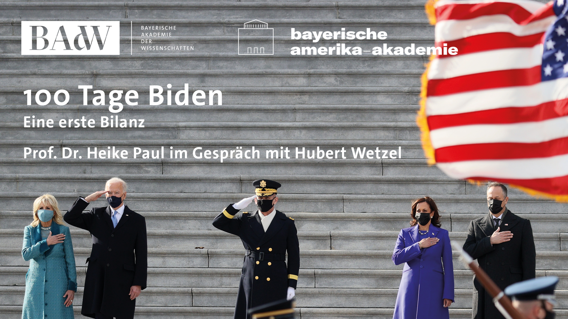 Standbild zur Biden-Veranstaltung mit Namen der Teilnehmenden